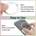 thumbnail image 3 of Uxcell Magnetic Sticker Ring, 5 Pack Universal Magnetic Adapter Ring Metal Sparkle Magnet Wireless Charging Conversion Kit for Mobile Phone Case Wireless Charger (Rose Pink), 3 of 7