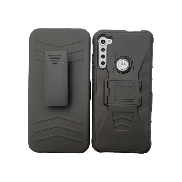 Funda Uso Rudo Clip 360 Para Motorola One Fusion Plus Más 2 Micas De Cristal