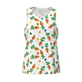 thumbnail image 4 of Xecao Cute Carrot Men's Tank Top Workout Quick Dry Sleeveless Gym Jogging Muscle Shirts Summer Swim Beach Tops, 4 of 9