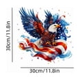 thumbnail image 2 of Plastic Patriotic Flag Wall Decal With Watercolor Design For Man Cave Garage Decor 11.8X11.8 Inches, 2 of 6