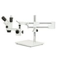 thumbnail image 5 of AmScope - 7X-45X Simul-Focal Stereo Zoom Microscope on Boom Stand with 144 LED Ring Light - SM-4NTP-144, 5 of 5