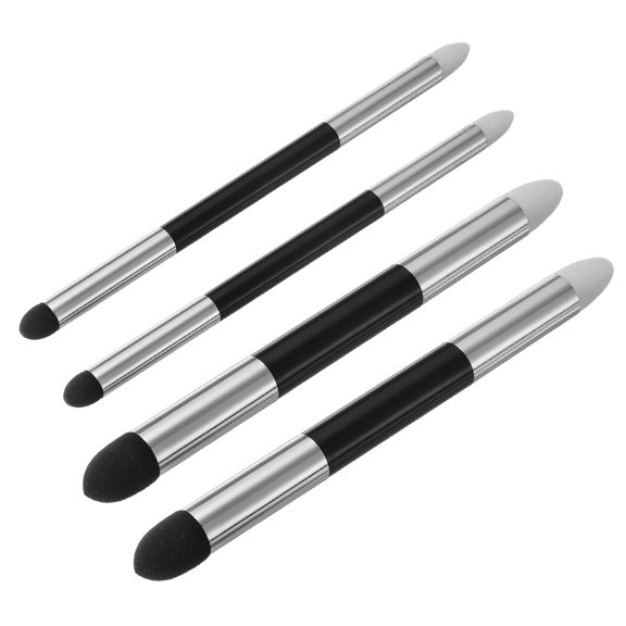 Uxcell Artist Blending Sponge Pen, 4 Pcs Double Headed Rubbing Sketch Pen Brush for Artist Lightening Highlight, Silver