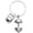 Silver, variant on Colorful Dumbbell Keychain Charm for Handbags Backpack Gym Bag Car Keys Fitness Gift