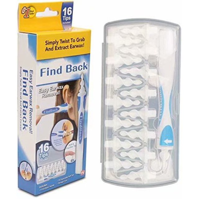 Ear Wax Remover, Ear Cleaning Tool Set For People, Clever Spiral Ear Wax Remover With 16 Washable Tips, Safe And Soft, Suitable For Children And Adults