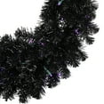 thumbnail image 5 of Northlight Black Crystal Pine Artificial Halloween Wreath - 24" - LED Purple, 5 of 8