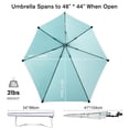 thumbnail image 2 of G4Free UPF 50+ Adjustable Chair Umbrella with Universal Clamp, XL UV Protection Sun Shade for Beach, Stroller, Wheelchair, Golf, Patio, 2 of 9