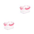 thumbnail image 4 of Toystoory Contenedores de almacenamiento eficientes Caja de almacenamiento de granos para usos versátiles Caja de almacenamiento liviana rosa 2Conjunto, 4 of 6
