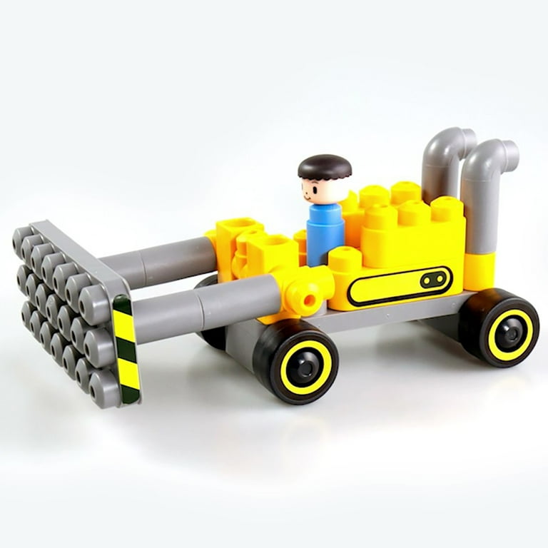 Hape: PolyM: Construction Site - Yellow-Grey - 43pc Building