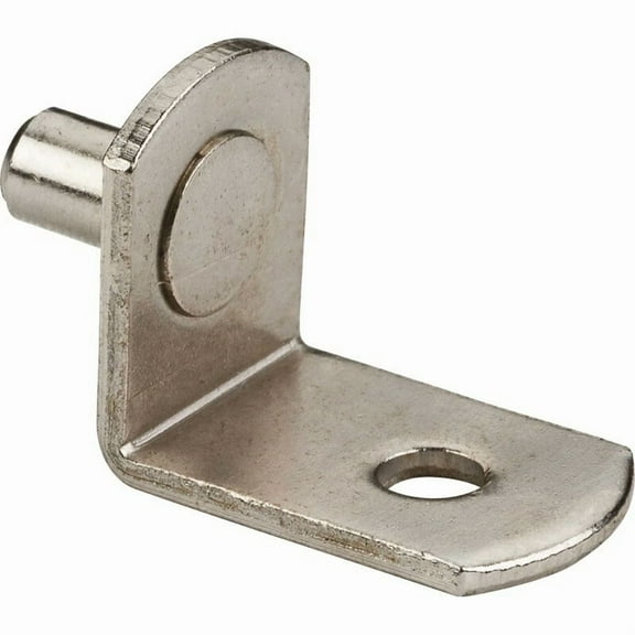 20- Bright Nickel 5 Mm Angled Shelf Support With 1/8" Hole - Retail Pack
