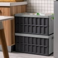 thumbnail image 5 of 64L Collapsible Storage Bins with Lids Plastic Storage Containers for Organizing Stackable Storage Box Large Heavy Duty Utility Crates, 4 Packs, 5 of 15