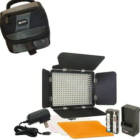 C300 Camera Canon EOS C300 Mark II Camcorder Lighting Vidpro Ultra-Slim LED-330X Professional Video and Photo LED Light Kit-With SDC-27 Case ()