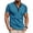Blue, variant on Men's Casual Henley Shirts Classic 3 Button Cotton Short Sleeve T-Shirt Summer Fashion Basic Solid Lightweight Stretchy Tees Tops Wine 2XL