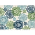 thumbnail image 1 of Great American Distributors IOFN.05.CR.5X8 5 x 8 ft. Island Breeze Posey Floral & Botanical Rug, Cream & Green, 1 of 1