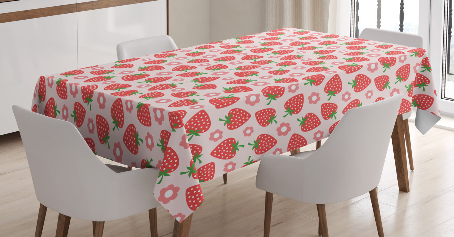 INTERESTPRINT Raccoons Cute Tablecloth for Kitchen Room 60 Inch by 84 Inch
