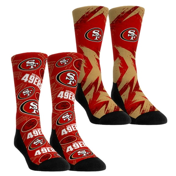Youth Rock Em Socks  San Francisco 49ers Game Day Two-Pack Crew Sock Set