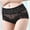 Black, variant on Womens Underwear High Waisted Sexy Lace Silk Solid Color Briefs Ventilate Netting Underpants Clearance