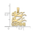 thumbnail image 2 of Auriga Fine Jewelry 10K Yellow Gold GEMINI Zodiac Charm for Women (L- 18.4 mm, W- 13.85 mm), 2 of 6