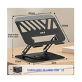thumbnail image 2 of Base Para Laptop Soporte Tableta Portátil, Lap Top, Plegable Giratorio Lab.G Negro, 2 of 5
