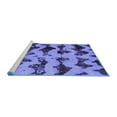 thumbnail image 2 of Ahgly Company Machine Washable Indoor Rectangle Abstract Blue Modern Area Rugs, 4' x 6', 2 of 4