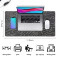 thumbnail image 5 of White Line and Grey Bottom&nbsp;mouse Padswaterproof,rubber+multispandexno Slip Line Series Gaming Mouse PadDesk Pad for Office Home Game 31.5x15.7inches, 5 of 7