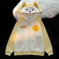 thumbnail image 5 of Cute Chiikawa Lady Hoodie Cartoon Hachiware Warm Clothes Sweet Fashion Hooded Zip-Up, 5 of 13