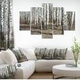 thumbnail image 1 of Beautiful Dense Birch Forest View - Modern Forest Canvas Art, 1 of 3