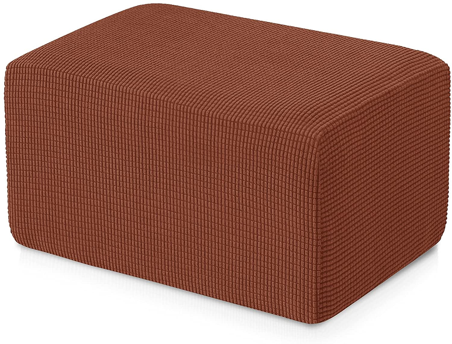 Subrtex Stretch Oversize Spandex Ottoman Cover Rectangle Footstool