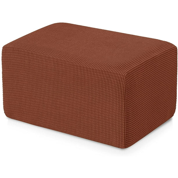 Subrtex Stretch Oversize Spandex Ottoman Cover Rectangle Footstool
