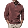 thumbnail image 1 of Men's Fashion Top Casual Slim Fit Pullover Long Sleeve Zipper Small High Collar L, 1 of 3