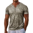 thumbnail image 1 of Blusas y camisas de manga corta con cuello en V Camisa casual de manga corta para hombre Camisa abotonada para hombre Camisa de manga corta Top/camiseta con cuello en V Tops para hombre, 1 of 7