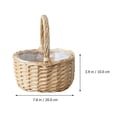 thumbnail image 3 of Flower Basket Woven Storage Basket Portable Gift Basket Fruit Storage Basket Photo Prop, 3 of 8