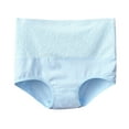 thumbnail image 1 of WZXFASHION Culotte en Coton Uni pour Femmes Taille Haute Bleu Clair TTTG, 1 of 3