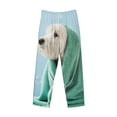thumbnail image 6 of Uemuo Dog Wrapped in Towel Pattern Men's Wide Leg Palazzo Lounge Pants with Pockets Light Weight Loose Comfy Casual Pajama Pants-XX-Large, 6 of 9
