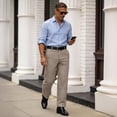 thumbnail image 5 of FEDTOSING Mens Casual Dress Pants Old Money 30"/32" Slim Fit Vintage Tapered Trousers, 5 of 7