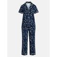 thumbnail image 5 of Joyspun Women's Dreamy Soft Collection Notch Collar Top and Capri Pants Pajama Set, 2-Piece, Sizes XS-3X, 5 of 5