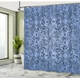 thumbnail image 4 of Ambesonne Oriental Shower Curtain, Curly Mandala Flowers Art, 69"Wx84"L, Slate Blue, 4 of 4