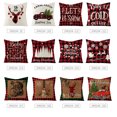 thumbnail image 3 of Fundas de almohada de ciervos navideños, funda de cojín decorativa a cuadros negros y rojos Funda de almohada de lino y algodón Decoraciones de sofá para interiores 18 × 18 pulgadas (45 × 45 cm) kaili Sencillez, 3 of 3
