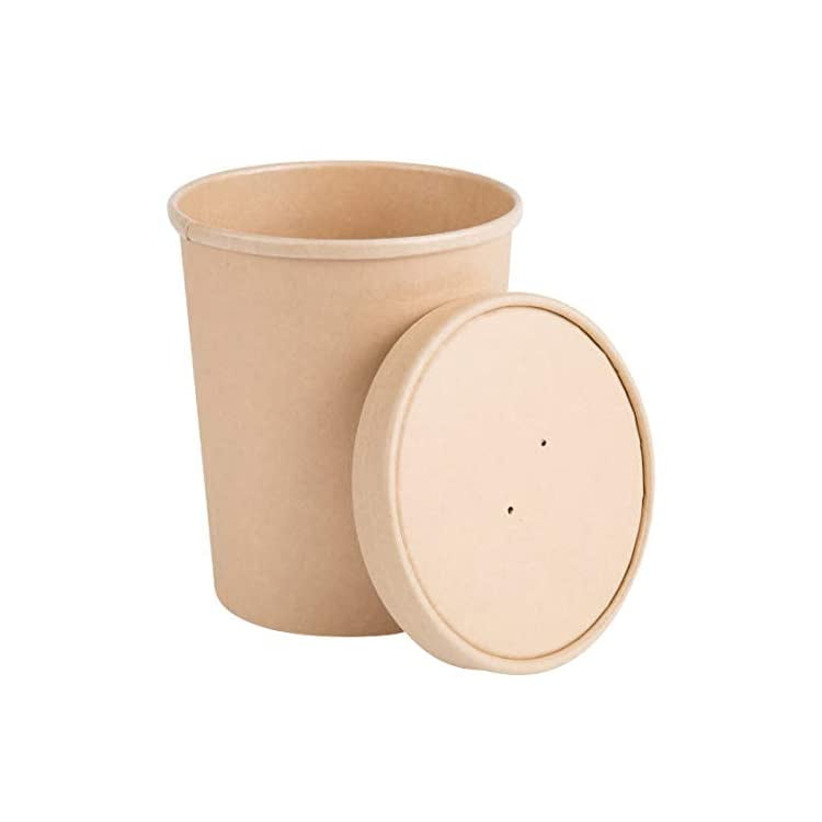 32oz. Disposable Paper Food Storage & Freezer Containers with Vented