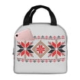 thumbnail image 1 of Reusable Lunch Bag, Insulated Lunch Bag for Women Men - Star Embroidery Pattern Tote Lunch Bag, Picnic School Work Office, 1 of 9