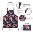 thumbnail image 3 of Pioneer Flower Floral Print Pattern Apron-Garden Aprons for Women with Pockets-Cotton Linen Waterproof Kitchen Cooking Gardening Aprons Adjustable for Kitchen,Cooking,BBQ and Salon 33x27 Inch, 3 of 7