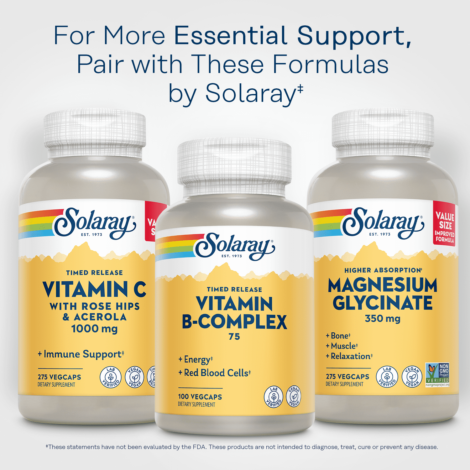 Solaray Vitamin B-Complex 75mg | Two-Stage Timed-Release for Extended Availability | Support for Hair, Skin, Nails, Nerves, Immune Function | 100 CT