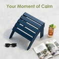 thumbnail image 5 of Folding Adirondack Ottoman HDPE Outdoor Adirondack Chair Footrest for Outside Indoor,19.7in W,Blue, 5 of 7
