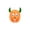 A001- Orange, variant on Dog Chew Toys, Latex Dog Toys, Monster Dog Toys, Squeaky Dog Toys, 3X2.5 Inch Yellow Cartoon Alien Puppy Molar Toys for Teeth and Interactive Play