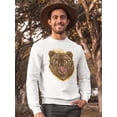 thumbnail image 2 of Brown Bear Head Sketch Sweatshirt Men -Image by Shutterstock, Male XX-Large, 2 of 4
