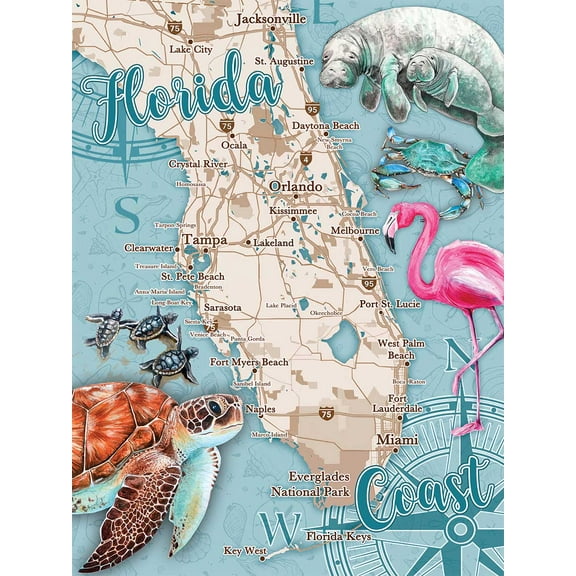 Florida Coast, a 550-piece Puzzle by Heritage Puzzles