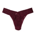 thumbnail image 2 of Hanky Panky Signature Lace Original Rise Thong (4811P),Dried Cherry, 2 of 5