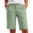 thumbnail image 2 of Josdec Women's High Waist Stretch Bermuda Shorts Knee‑Length Workwear Chino Straight Tube with Multi‑Pockets for Hiking Daily Wear, 2 of 8