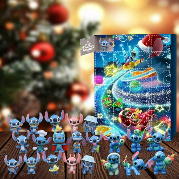 Stitch Advent Calendar 2024, Stitch 24 Day Stitch Countdown Calendar, Contains 24 Gifts Dolls, Stitch Advent Calendar, Cute Stitch Doll Collectible Horror Figures Gift,Stitch Decorations