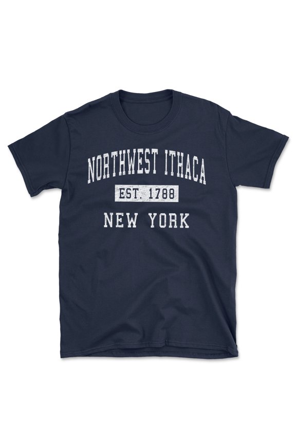 Northwest Ithaca New York Classic Established Men's Cotton T-Shirt