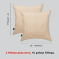 thumbnail image 2 of MAGPIE Set of 2 Cushion Covers - 18"x 18" Pillow Cover Waterproof Decorative PillowCase Made of Polyester for Garden Sofa Living Room Bed Car(Beige), 2 of 6